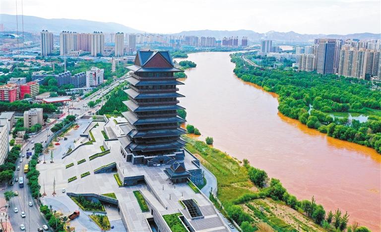 黃河樓上看黃河 歷時4年打造 預計國慶節(jié)期間開始運營