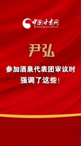 【2022甘肅兩會·圖解】尹弘書記參加酒泉代表團(tuán)審議時強(qiáng)調(diào)了這些！