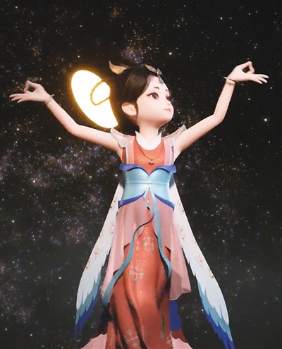 敦煌莫高窟官方虛擬形象“伽瑤”。