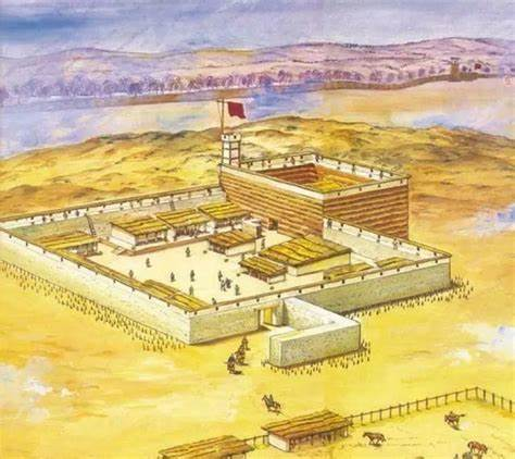 甲渠候官遺址復原圖（圖源：網(wǎng)絡(luò)）